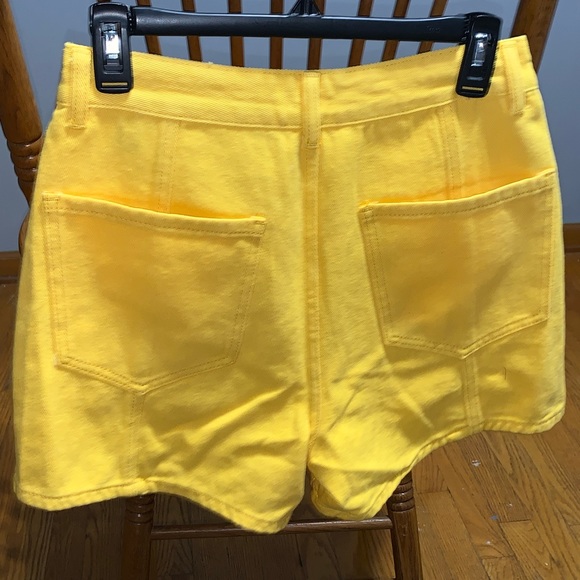 Women's High Waist Skinny Denim Shorts - Picture 2 of 2